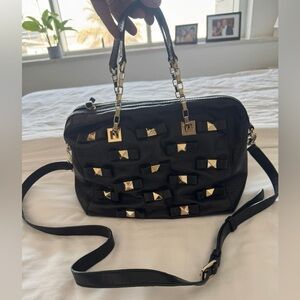 Kate Spade Black Crossbody Bag with Gold Studs